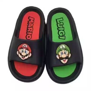 Nintendo Super Mario  Big Boys Comfort Ground up Slide Sandal